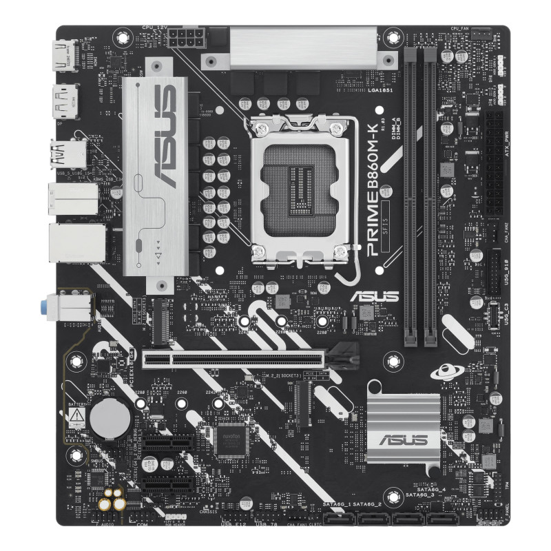 Placa base asus intel prme b860m - k socket 1851 ddr5 x2 max 128gb hdmi displayport matx