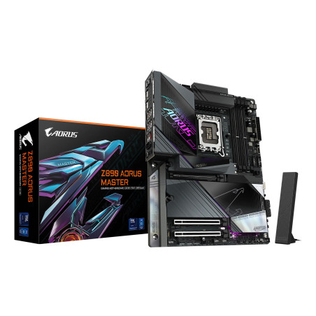 GIGABYTE Z890 AORUS MASTER Scheda Madre - Supporta CPU Intel Core Ultra (Serie 2), VRM a 18+1+2 fasi, fino a 9500MHz DDR5 (OC),