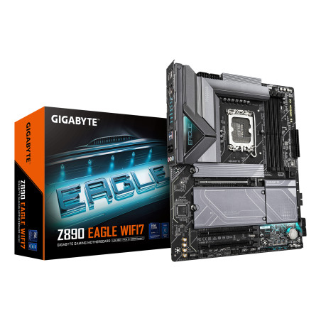GIGABYTE Z890 EAGLE WIFI7 Scheda Madre - Supporta CPU Intel Core Ultra (Serie 2), VRM a 14+1+2 fasi, fino a 8800MHz DDR5 (OC),