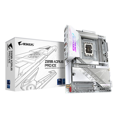 GIGABYTE Z890 AORUS PRO ICE Scheda Madre - Supporta CPU Intel Core Ultra (Serie 2), VRM a 16+1+2 fasi, fino a 9500MHz DDR5