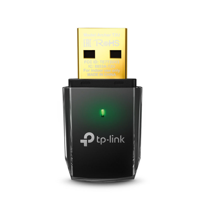 Adaptador usb 2.0 dual band wifi ac600 2.4 ghz y 5ghz tp - link negro