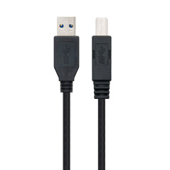 Cable usb tipo a 3.0 a usb tipo b 3.0 nanocable 2m negro macho - macho