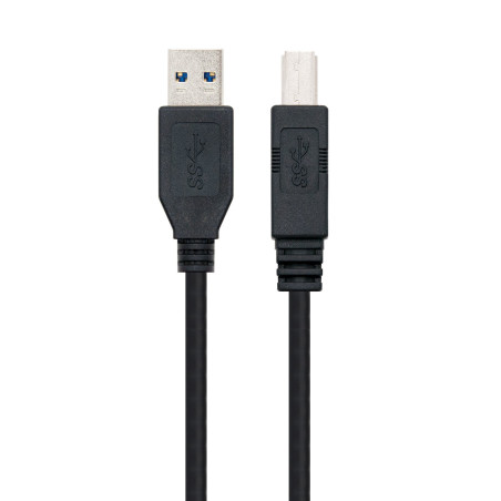 Cable usb tipo a 3.0 a usb tipo b 3.0 nanocable 2m negro macho - macho