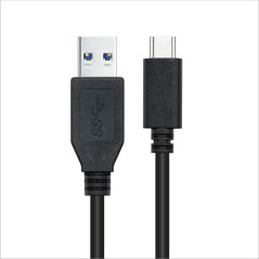 Cable usb(a) 3.1 a usb(c) 3.1 nanocable 1.5m negro -  macho a macho