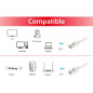 Cable de red equip latiguillo rj45 s - ftp cat6a 3m blanco