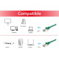 Cable de red equip latiguillo rj45 s - ftp cat6a 15m verde