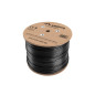 Bobina para exterior lanberg cat.6 ftp rj45 solido cobre fluke tested awg23 305m negro