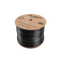 Bobina para exterior lanberg cat.6 utp rj45 solido cobre fluke tested awg23 305m negro