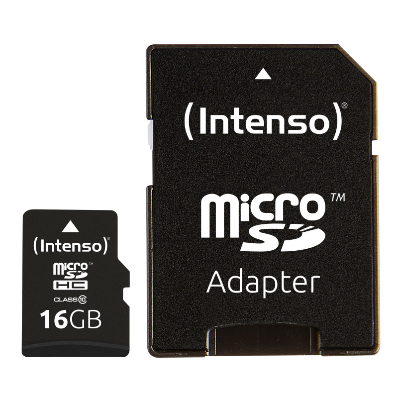 Tarjeta microsd intenso 16gb cl10 + adaptador sd