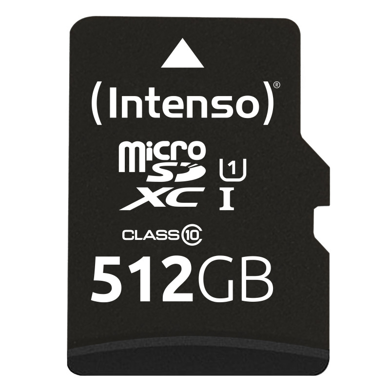 Tarjeta micro sd intenso 512gb premium uhs - i cl10 + adaptador sd