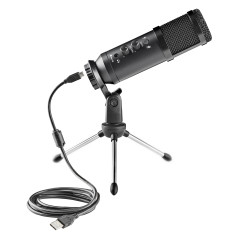 Microfono ngs gmicx - 110 negro usb tipo c -  jack 3.5mm -  incluye tripode -  20khz