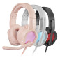 Auriculares mars gaming mh320 rosa jack 3.5mm + usb con microfono compatible con windows -  ps4 -  ps5 -  xbox one -  xbox serie