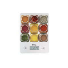 Bascula de cocina digital laica ks1040 blanco especias 5kg