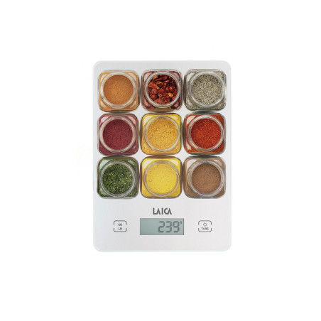 Bascula de cocina digital laica ks1040 blanco especias 5kg