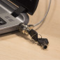 Cable de seguridad ewent cierre kensington (universal) para portatil -  2 llaves -  1.5m
