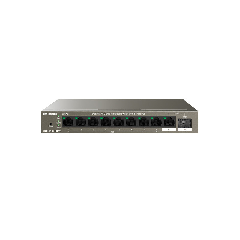 Switch ip - com g2210p - 8 - 102w 10 puertos