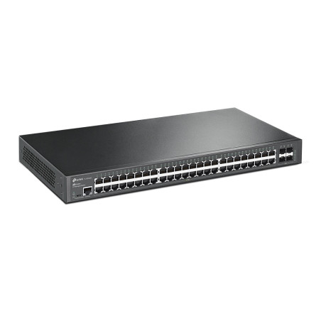 Switch 48 puertos tp - link 10 - 100 - 1000 rack 19 pulgadas 1u +4sfp gestion l2