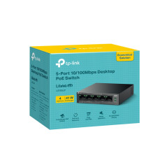 TP-Link LiteWave LS105P Non gestito Fast Ethernet (10 100) Supporto Power over Ethernet (PoE) Nero