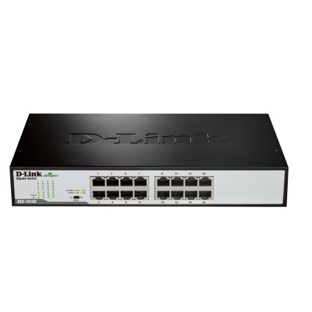 Switch 16port 10 - 100 - 1000 gibabit metal copper desktop switch d - link
