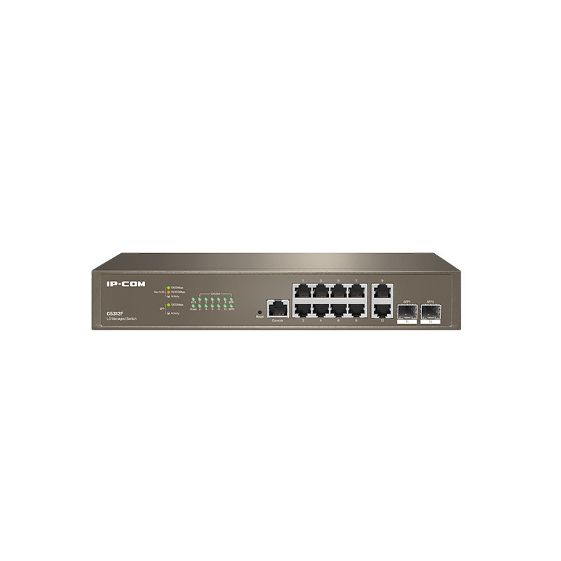 Switch 12 puertos ipcom teg5312f 10 puertos gigabit ethetnet 2 puertos sfp gestionable l3