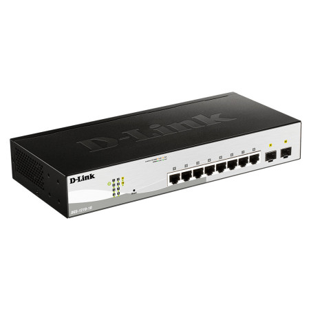Switch d - link 10 puertos gestionable 8 gigabit ethernet 10 - 100 - 100 2 sfp layer2 smartiii