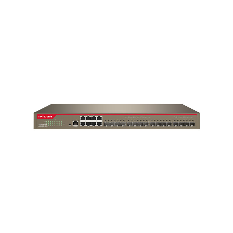 Switch ip - com  g5324 - 16f 8 puertos gigabit ethernet 16 puertos sfp gestionable l3