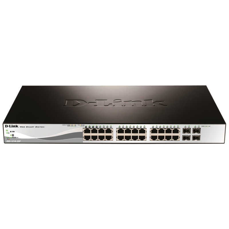 D-Link DGS-1210-28P Gestito L2 Gigabit Ethernet (10/100/1000) Supporto Power over Ethernet (PoE) 1U D-Link DGS-1210-28P Gestito L2 Gigabit Ethernet (10/100/1000) Supporto Power over Ethernet (PoE) 1U