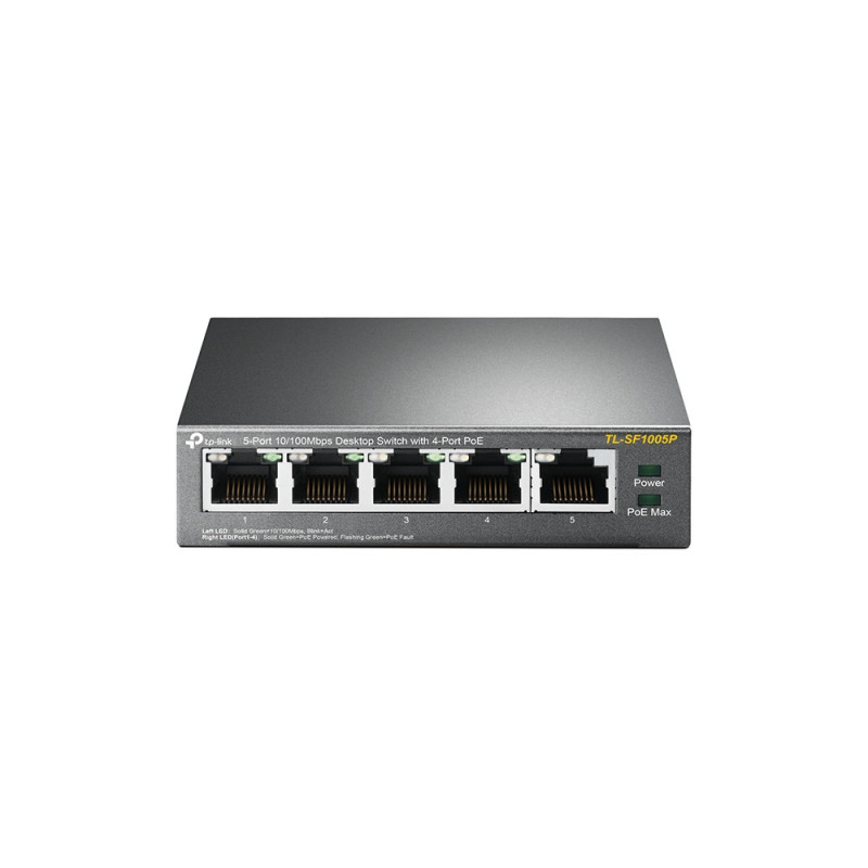 Switch 5 puertos tp - link tl - sf1005p 10 - 100 4 puertos poe