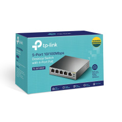 TP-Link TL-SF1005P switch di rete Non gestito Fast Ethernet (10 100) Supporto Power over Ethernet (PoE) Nero