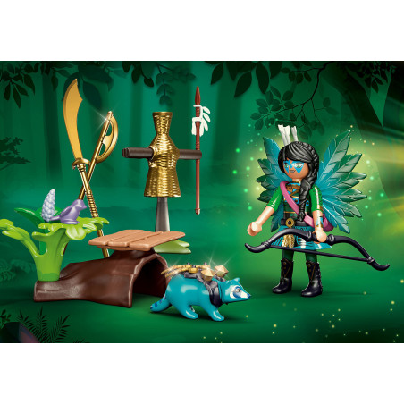 Playmobil starter pack knight fairy con mapache