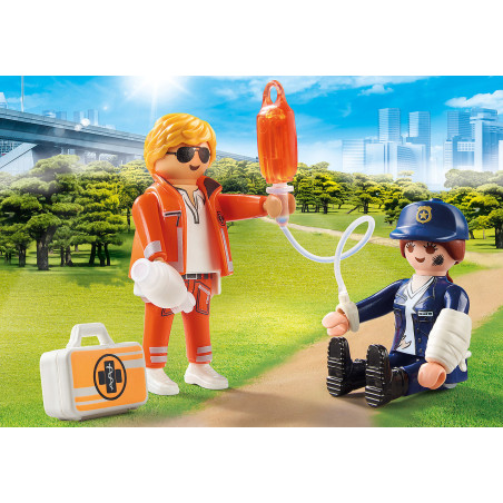 Playmobil duo pack doctor y policia