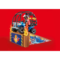 Playmobil starter pack stuntshow quad con rampa de fuego