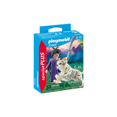 Playmobil luchadora asiatica con tigre