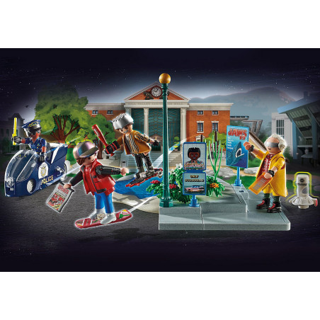 Playmobil regreso al futuro persecucion en monopatin