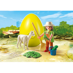 Playmobil cuidadora con alpaca