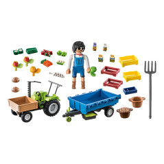 Playmobil tractor con remolque
