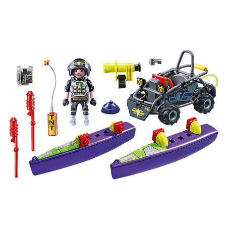 Playmobil fuerzas especiales quad multiterreno