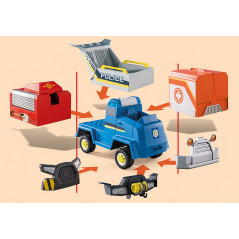 Playmobil duck on call vehiculo de emergencia de la policia