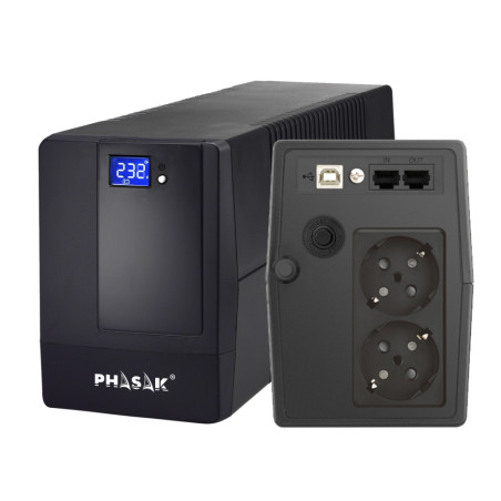 Phasak Esential gruppo di continuità (UPS) A linea interattiva 0,6 kVA 360 W 2 presa(e) AC