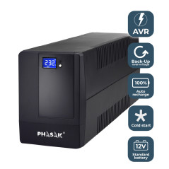 Phasak Esential gruppo di continuità (UPS) A linea interattiva 0,6 kVA 360 W 2 presa(e) AC