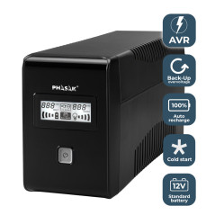 Phasak Esential gruppo di continuità (UPS) A linea interattiva 0,65 kVA 360 W 2 presa(e) AC