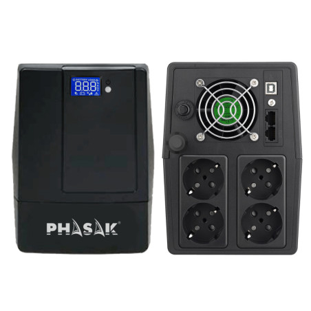 Sai ups phasak 2000va display lcd avr 2xschuko ph 9420