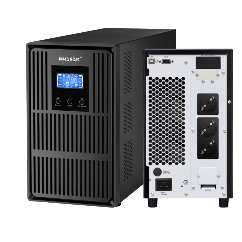 Sai ups phasak 3000va online ph 8030 lcd snmp doble conversion