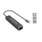 Adaptador usb tipo c a rj45 conceptronic macho - hembra + hub 4 en 1