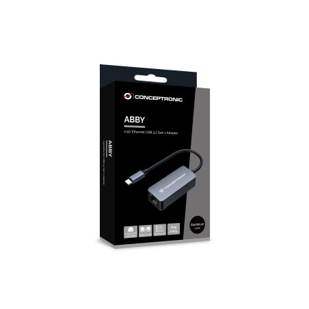 Adaptador usb tipo c a rj45 conceptronic macho - hembra