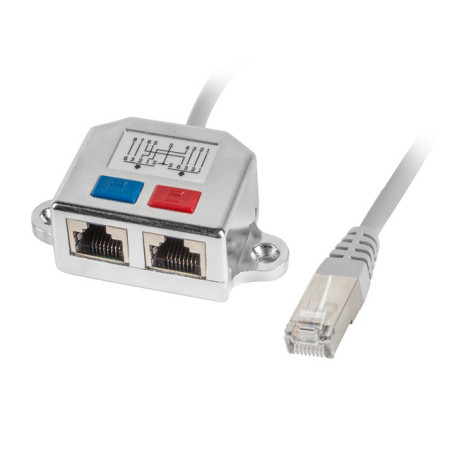 Adaptador lanberg splitter ethernet ftp rj45 a 2x rj45