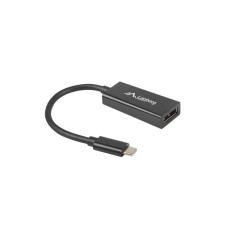 Adaptador usb lanberg usb tipo c m 3.1 a displayport h 15cm negro