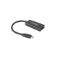 Adaptador usb lanberg usb tipo c m 3.1 a displayport h 15cm negro