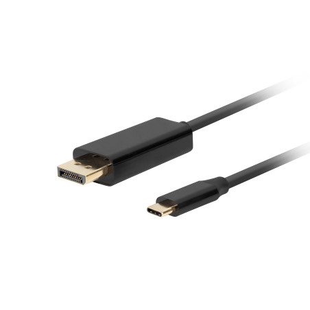 Lanberg CA-CMDP-10CU-0010-BK cavo e adattatore video 1 m USB tipo-C DisplayPort Nero