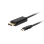 Cable usb tipo c a displayport 4k lanberg 1m -  macho - macho -  negro